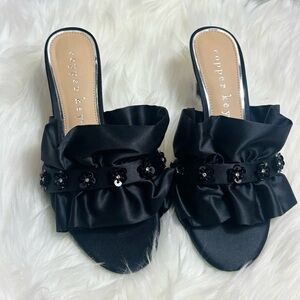 Copper Key Elegant Black Heels